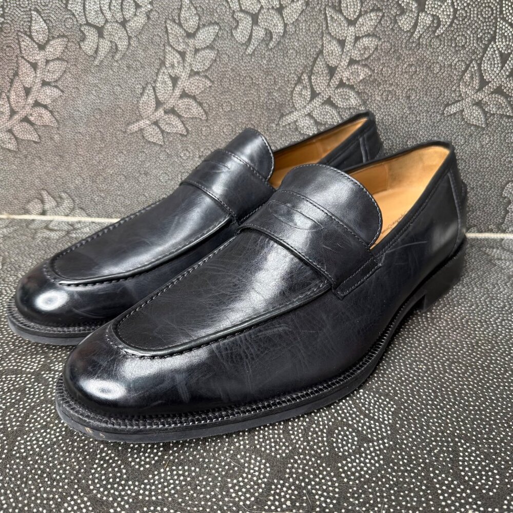 Johnston & Murphy Signature Series Mens Black Leather Loafers Size 13M